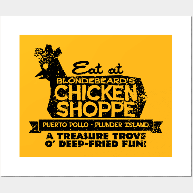 Blondebeard’s Chicken Shoppe Wall Art by Geekeria Deluxe